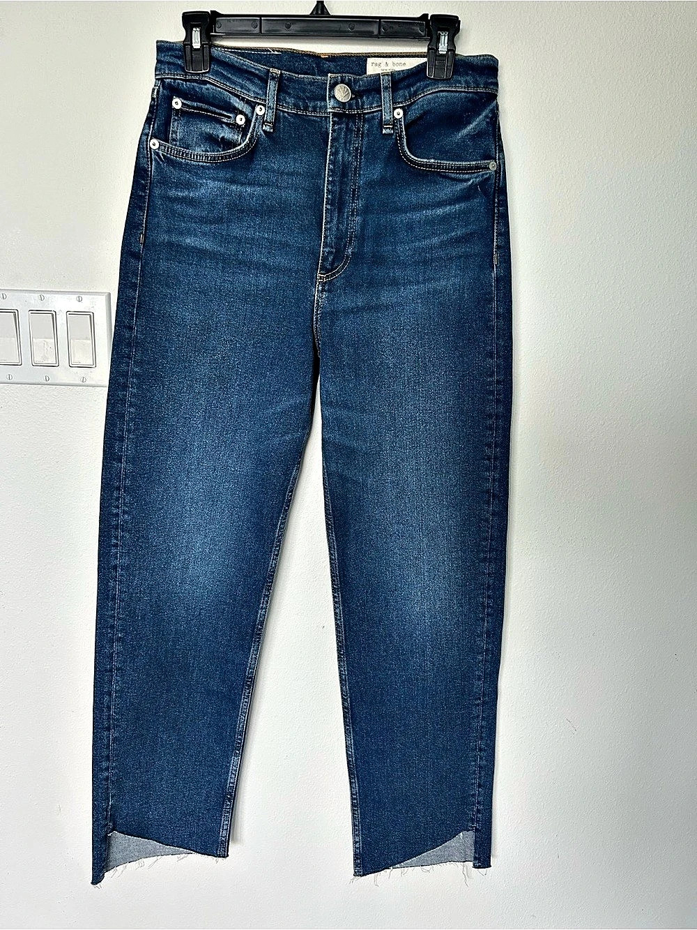 rag & bone Harlow Straight Leg Jeans in Blue Waist 29 NWT